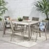 Grafton 7pc Aluminum Modern Dining Set - Christopher Knight Home