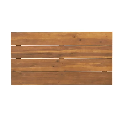 2pc Ellendale Outdoor Acacia Wood Loveseat & Coffee Table Teak/White - Christopher Knight Home 8 2pc Ellendale Outdoor Acacia Wood Loveseat & Coffee Table Teak/White - Christopher Knight Home - Image 8