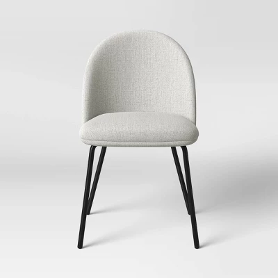 2pk Nils Metal Base Dining Chairs Gray Woven Fabric - Project 62™ 3 2pk Nils Metal Base Dining Chairs Gray Woven Fabric - Project 62™ - Image 3