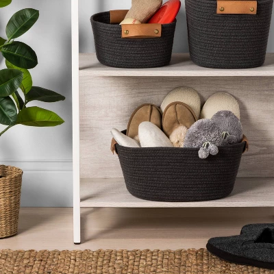 13" Small Coiled Rope Warm Gray Charcoal - Brightroom™ 1 13" Small Coiled Rope Warm Gray Charcoal - Brightroom™