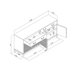 Brandeis Woven TV Stand For TVs Up To 60" Brown - Threshold™ Designed With Studio McGee -Homcom Store GUEST edcf4db2 26a4 444b ba42 cd73d8a812f3