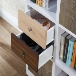 61.5" Hirsch Contemporary Bookcase White - HOMES: Inside + Out -Homcom Store GUEST eea4caf2 17db 48ca a1e1 6495669d500b