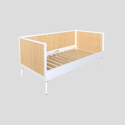 Rattan And Wood Kids' Daybed White - Pillowfort™ 6 Rattan And Wood Kids' Daybed White - Pillowfort™ - Image 6