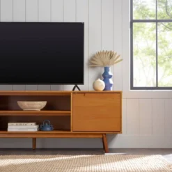 Solid Wood Mid-Century Modern TV Stand For TVs Up To 80" - Saracina Home 28 Solid Wood Mid-Century Modern TV Stand For TVs Up To 80" - Saracina Home -Homcom Store GUEST f09c7b08 f76c 453d bb2f 0629cfb1822f