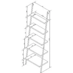 72" Loring 5 Shelf Leaning Bookshelf - Threshold™ 13 72" Loring 5 Shelf Leaning Bookshelf - Threshold™ -Homcom Store GUEST f0a703db 6249 4024 8139 6e1bf2368058