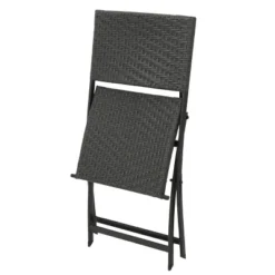 El Paso Set Of 4 Wicker Patio Folding Chairs - Brown - Christopher Knight Home -Homcom Store GUEST f27ca971 4a64 42c6 914d e6bb2b3b28f5