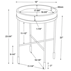 Wood & Metal Accent Side Table - Black - Hearth & Hand™ With Magnolia -Homcom Store GUEST f3074010 657d 4877 8925 91e3098972ae