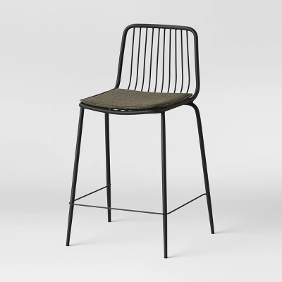 Set Of 2 Sodra Rounded Seat Wire Counter Height Barstool Black - Threshold™ 3 Set Of 2 Sodra Rounded Seat Wire Counter Height Barstool Black - Threshold™ - Image 3