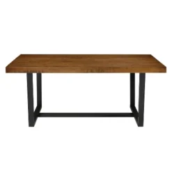 72" Modern Farmhouse Solid Wood Distressed Plank Top Dining Table - Saracina Home 11 72" Modern Farmhouse Solid Wood Distressed Plank Top Dining Table - Saracina Home -Homcom Store GUEST f3b45370 7ce8 40ee bb88 d712021abaa9