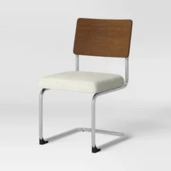 2pk Cecilton Chrome Cantilever Dining Chairs Cream Boucle - Threshold™ 9 2pk Cecilton Chrome Cantilever Dining Chairs Cream Boucle - Threshold™ -Homcom Store GUEST f467ac82 933d 40fb b02c 63edbb24066f