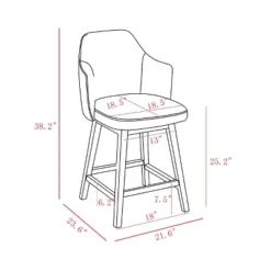 Kinston Swivel Curved Back Upholstered Counter Height Barstool - Threshold™ 15 Kinston Swivel Curved Back Upholstered Counter Height Barstool - Threshold™ -Homcom Store GUEST f6337fc0 e348 447d 9f0e eeca9263a691
