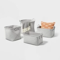 Large Woven Rectangular Storage Basket Gray/White - Brightroom™ 6 Large Woven Rectangular Storage Basket Gray/White - Brightroom™ -Homcom Store GUEST f7afc392 cd5f 4f5b b71c de34f8204ec5
