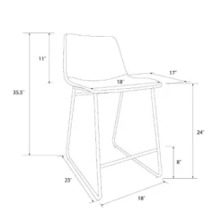 Bowden Faux Leather Counter Height Barstool - Threshold™ -Homcom Store GUEST fc17995b 497f 4a5a 958c c9c8bb9e68cc
