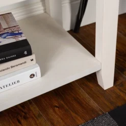 48" Farmhouse Solid Wood 2 Drawer Buffet White - Saracina Home -Homcom Store GUEST fca06093 76ee 4361 a9c1 7bd02fcca42c