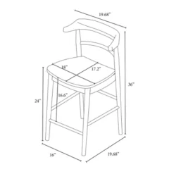 Kaysville Curved Back Wood Counter Height Barstool - Threshold™ Designed With Studio McGee 15 Kaysville Curved Back Wood Counter Height Barstool - Threshold™ Designed With Studio McGee -Homcom Store GUEST fd10f3f7 c840 492c 99c3 22fe1ea36f2d
