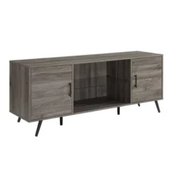 2 Door Mid-Century Modern Wood Storage TV Stand For TVs Up To 65" - Saracina Home 26 2 Door Mid-Century Modern Wood Storage TV Stand For TVs Up To 65" - Saracina Home -Homcom Store GUEST fdbaa559 01a2 420c b9f9 1eddb90512df