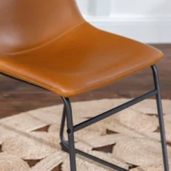 Set Of 2 Laslo Modern Upholstered Faux Leather Dining Chairs - Saracina Home -Homcom Store GUEST fe245bc2 14e4 4821 9570 ac728abc73e4