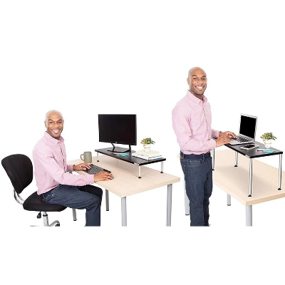 Titan Monitor Stand – 31.25” Height Adjustable Monitor Riser And Desk Shelf– Black – Stand Steady 1 Titan Monitor Stand – 31.25” Height Adjustable Monitor Riser And Desk Shelf– Black – Stand Steady