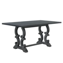 6 PCS Retro Dining Set With Unique-designed Table And Upholstered Chair-ModernLuxe -Homcom Store GUEST fe9eaee8 b05d 44ca b5ff b3dd9c5c3608